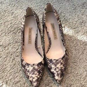 Zara snake print heels